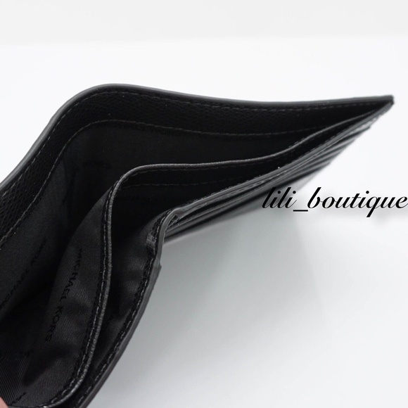 NWT Michael Kors Men's Warren Billfold Bifold Wallet Leather Black $118 No Box - Picture 6 of 7